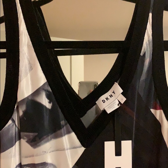 DKNY DOUBLE TRIM V WOOL SLIP DRESS - Picture 7 of 8